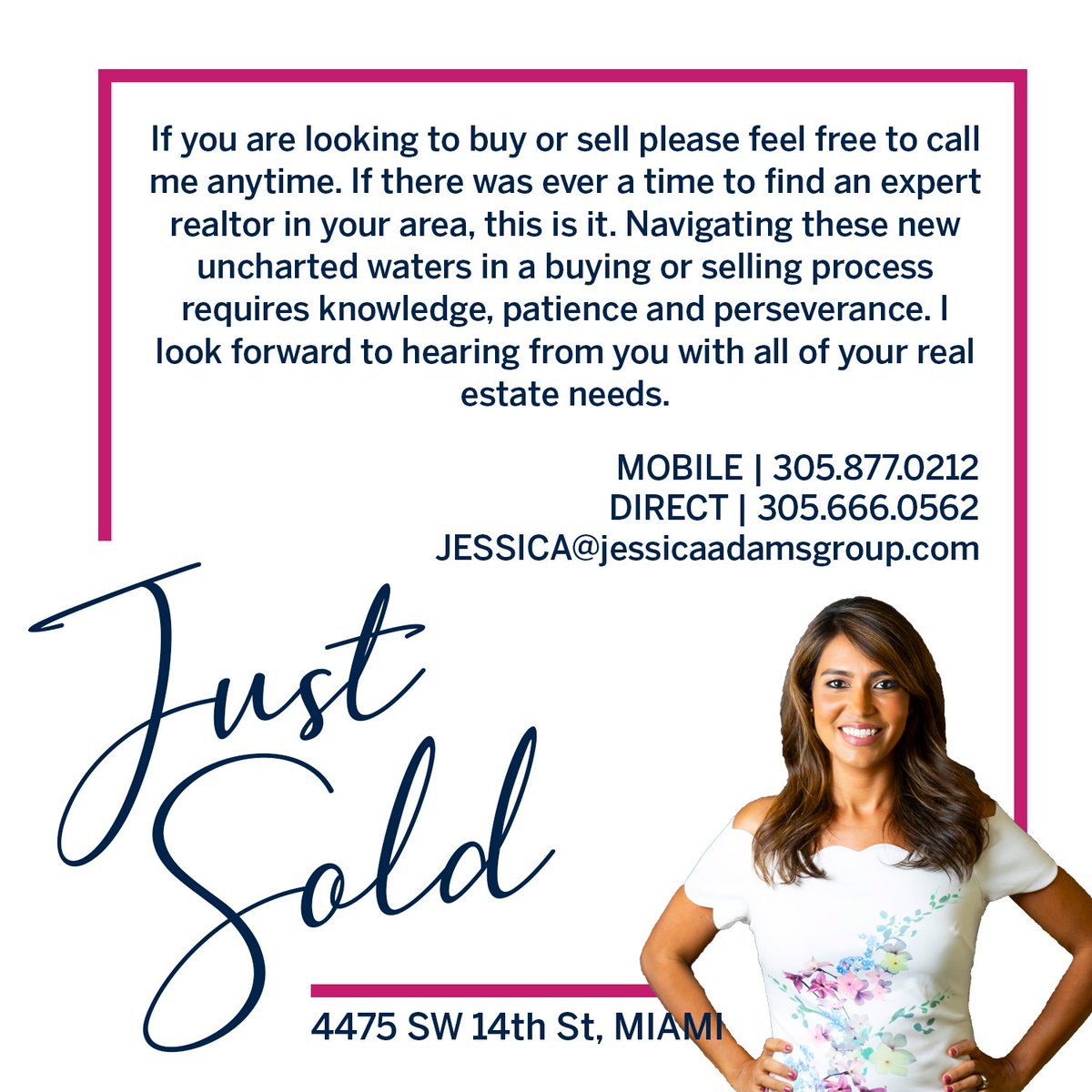 jessicaadamsLRE's tweet photo. Just Sold! 4475 SW 14th ST
Congratulations Matt &amp; Mara! It was wonderful working with you. 
•
#justsold #topproducer #miami #luxuryrealestate #luxury #luxuryhomes #jessicaadamsgroup #onlywithone #onesothebys @onesir @sothebys @sothebysrealty @jessica_inthegrove https://t.co/xlVsu103wT