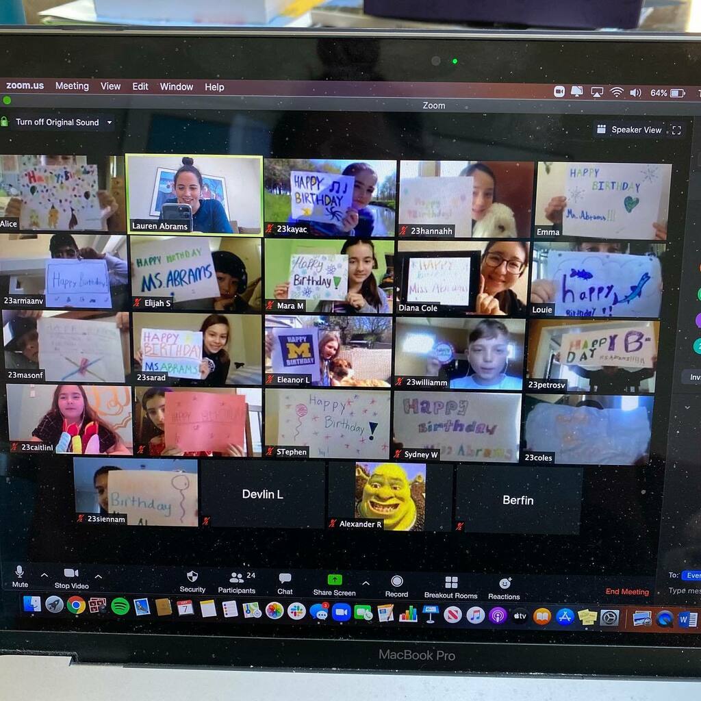 I started today’s zoom to the sweetest surprise! Happy birthday signs from each of my kids, a FULL meeting, and a cake and balloon by my door! I sure do love and miss these kiddos! #avocalearns