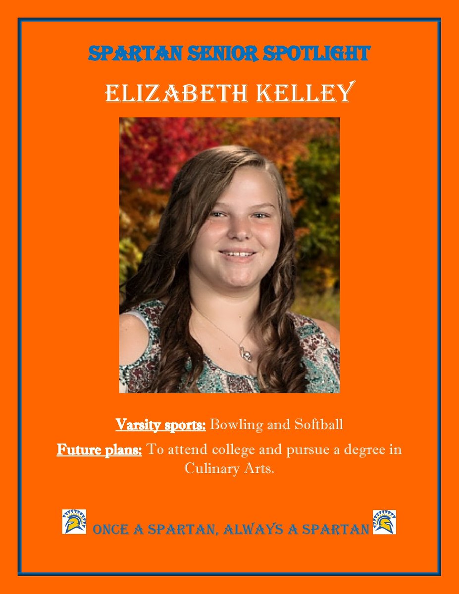 SPARTAN SENIOR SPOTLIGHT: ELIZABETH KELLEY #FortheHeights