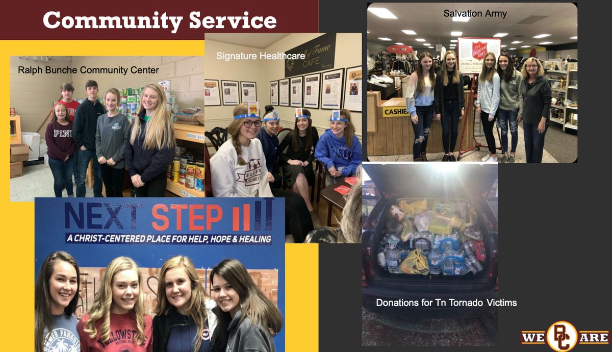 Our program is supported by over 25 community partners. In turn, we are committed to paying our societal rent and giving back to help others in our community. This is a sampling of the great work done by our biomedical Ss this year. #BeComeMore #WhereOpportunityCreatesSuccess