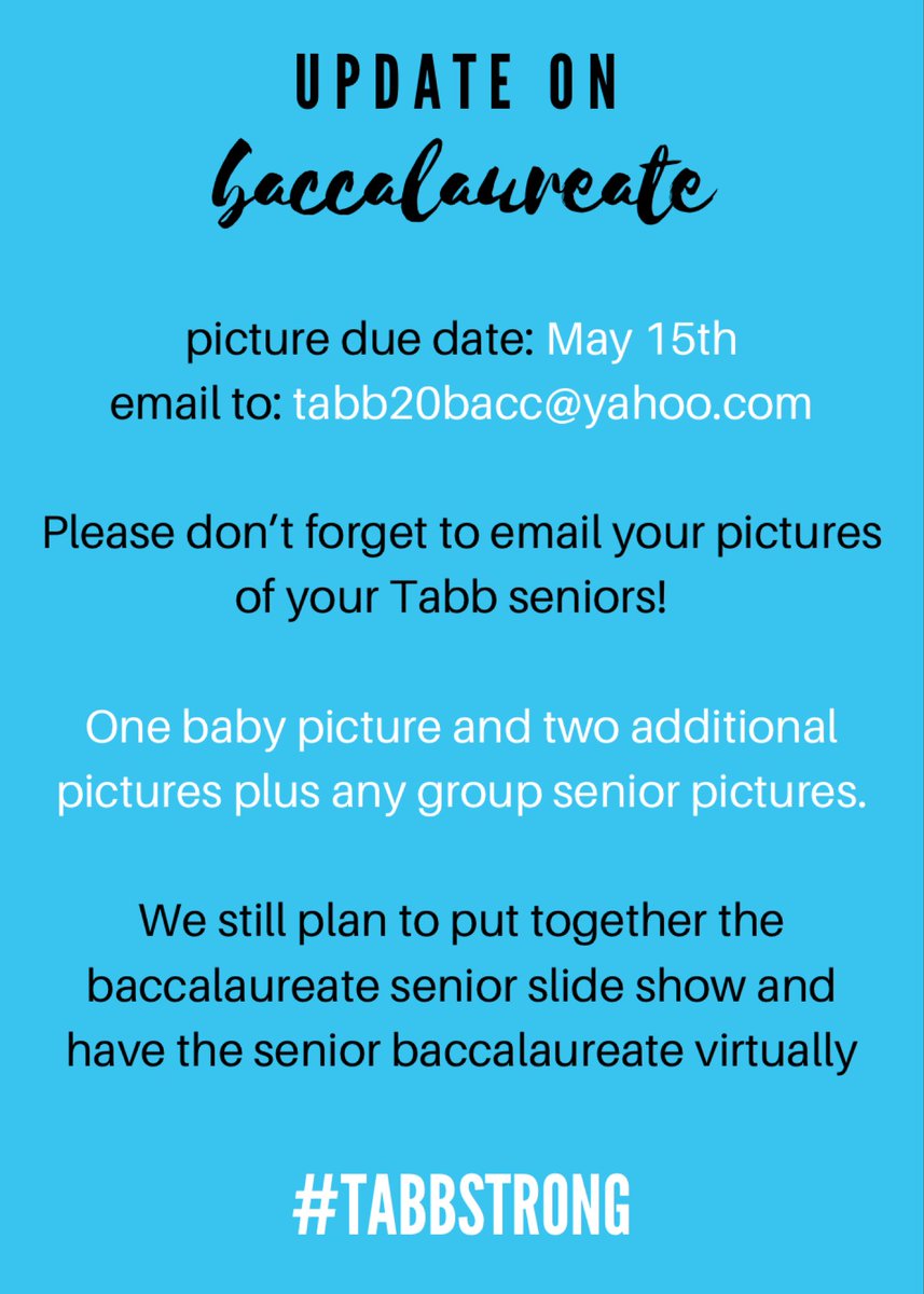 TabbHigh2020's tweet photo. ‼️‼️ https://t.co/SuQ74J5McS