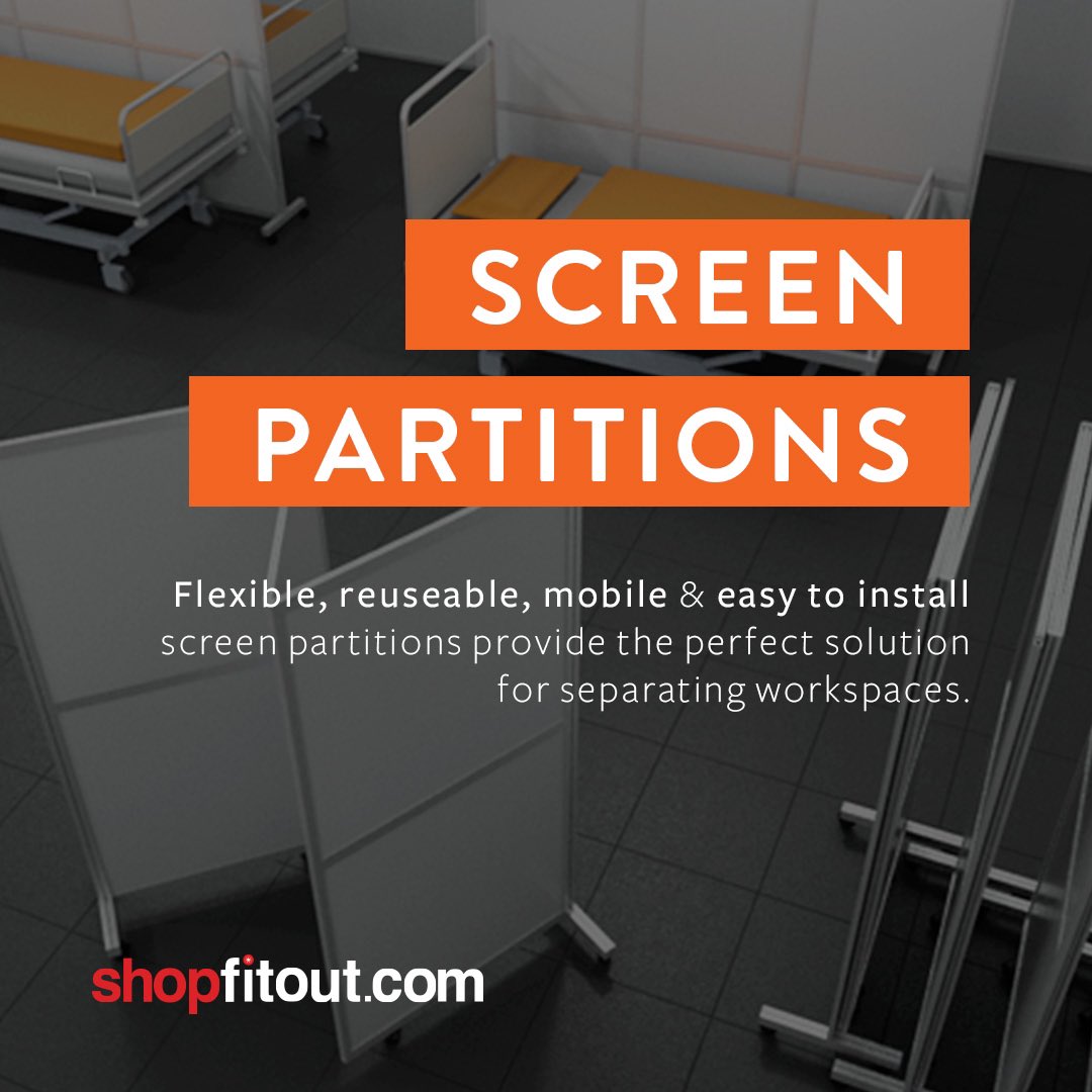 Keep your staff safe with screen partitions 💥 Our screen dividers are flexible, reusable and mobile - the perfect solution for ensuring safety in the workplace. #staysafe #covid19