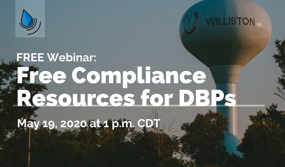 help4smallwater's tweet image. Join us Tuesday, May 19th, at 1 PM CDT for a FREE webinar on compliance resources for #DBPs! We're going to highlight our favorite resources to help #operators manage disinfection byproducts. ow.ly/E0eH50zs1N2