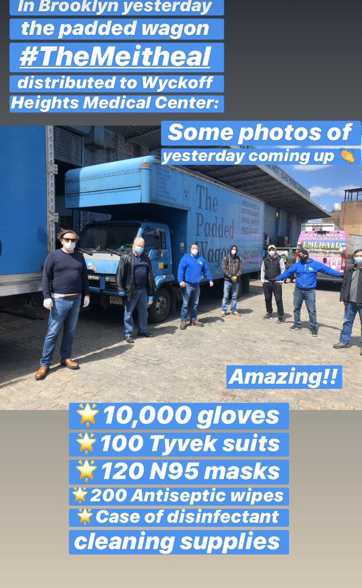 TheMeitheal's tweet photo. #TheMeitheal Week 3/4: PPE was coming in fast and we delivered to:
Elmhurst General Hospital Queens
Wyckoff Heights Medical Center Brooklyn
Bronxcare Health GC
Metropolitan Hospital, Manhattan
St Barnabas Bronx
St Johns Riverside Hospital Yonkers
Calvary Hospital Homecare https://t.co/w5bEyBSHYo
