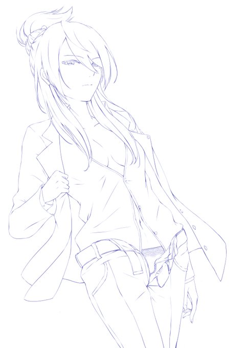 東郷紗利奈姉ちゃんの線画完成しました。
#イドインヴェイデッド #落書き #東郷紗利奈 #illustration 