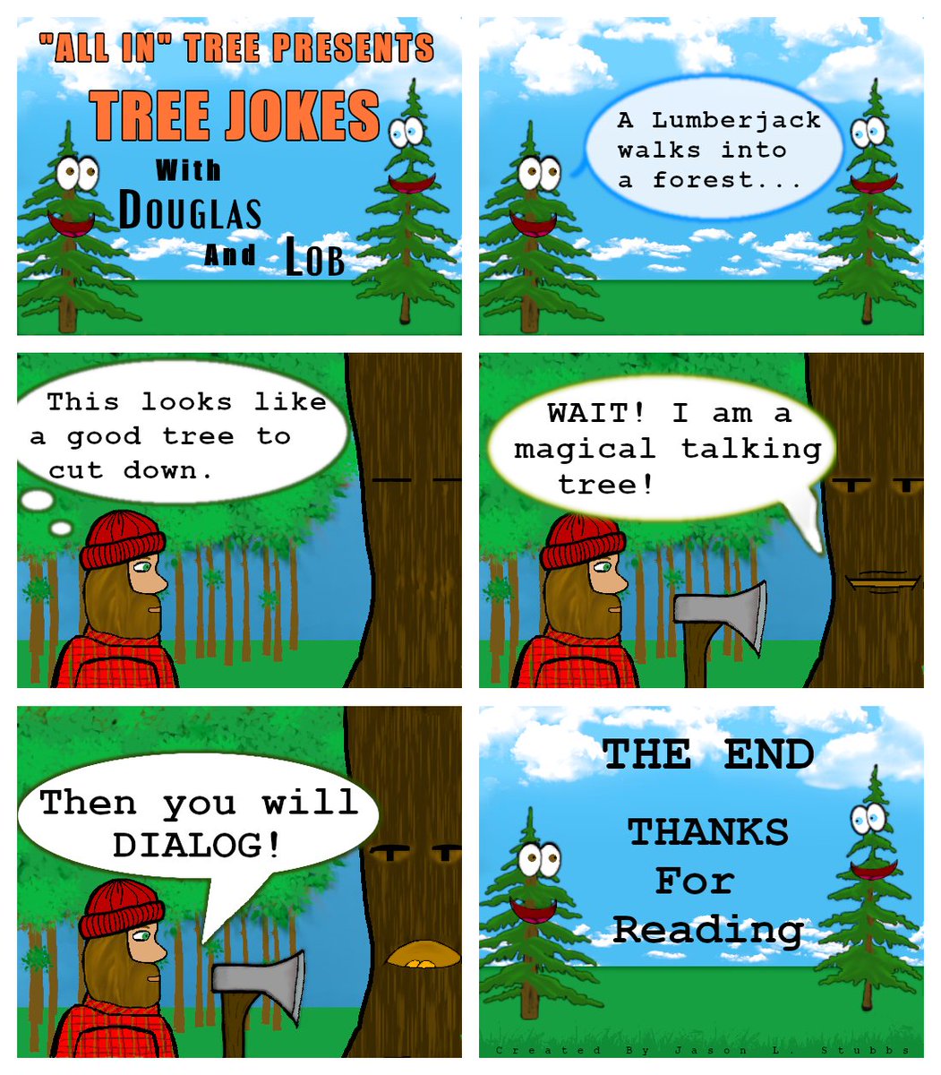 ALLINTREE's tweet image. Time for another Thursday Joke!  #THURSDAYJOKE #TREEJOKE 
I hope you get a good laugh from this and have a great day.
#comicstrip #dadjoke