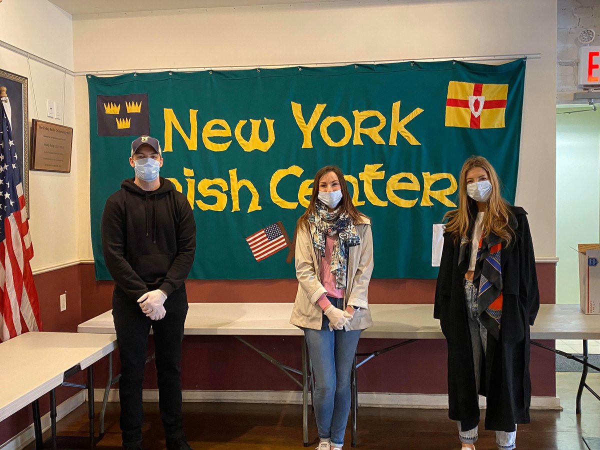 TheMeitheal's tweet photo. #TheMeitheal Week 2&3: We were blown away by individuals in the #IrishAmerican community rallying to get supplies. The Wilkins sisters from Cork gathered 15,000+ gloves from small businesses, Belfast Salon Owner Maria Reynolds collected donations in Yonkers at Complexions Beauty https://t.co/Xa2JaZC6yV