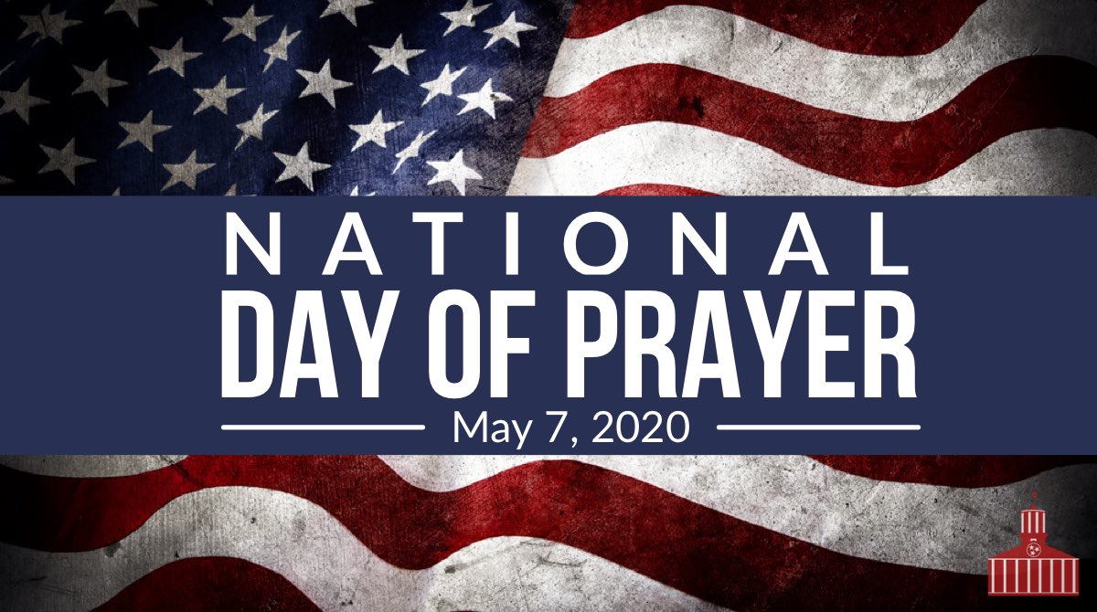 Join us today and everyday as we pray for the health and safety of Tennesseans and citizens across the country.  #NationalDayofPrayer