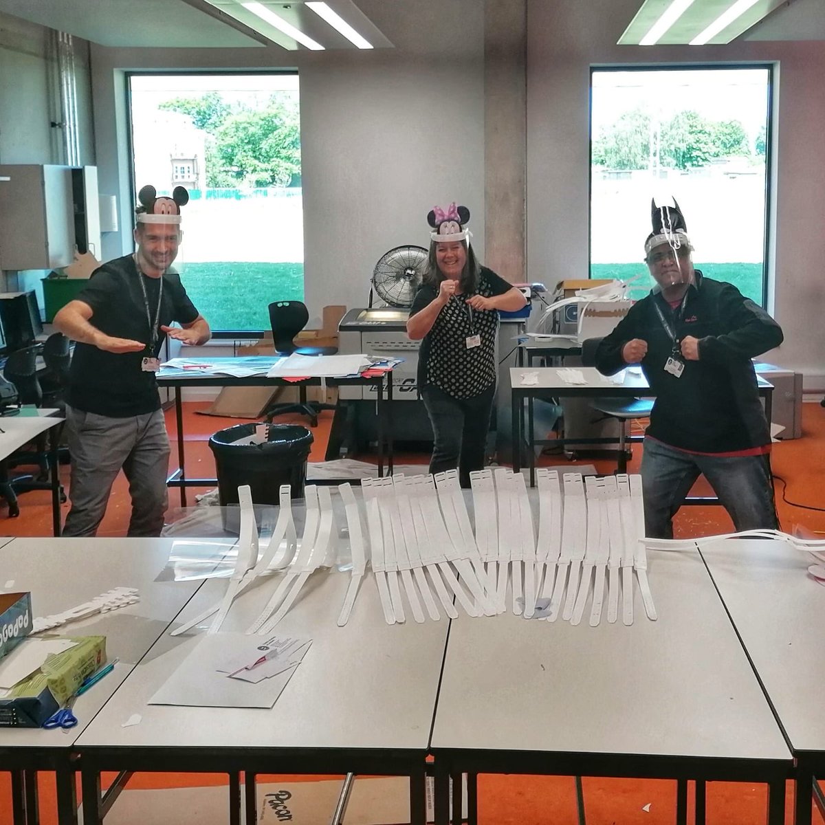 These child-friendly face visors made by our amazing staff have made their way to Christopher's children's Hospice in Guildford  💙