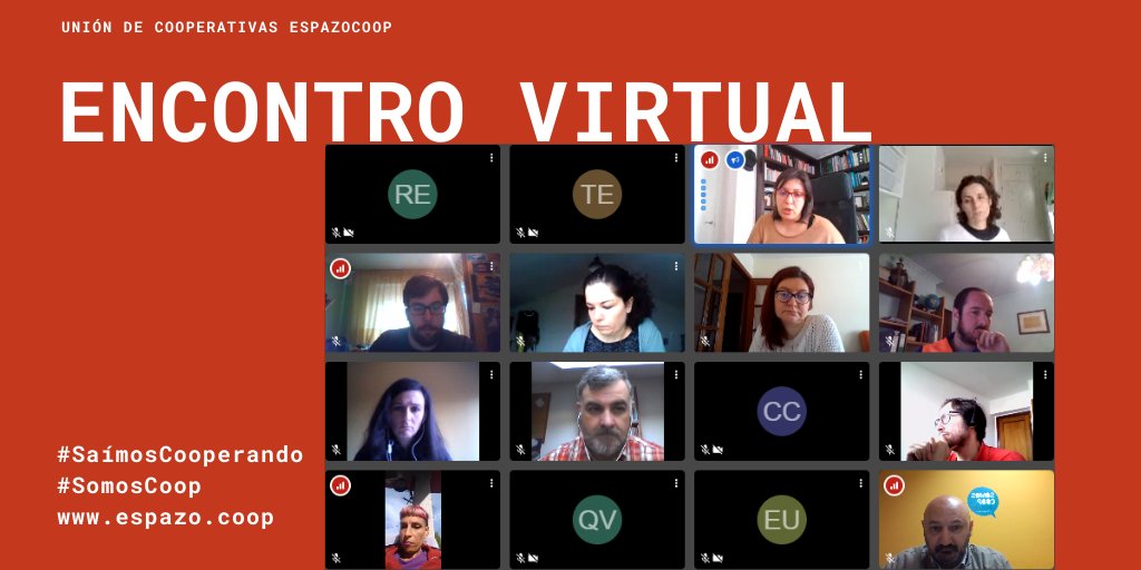 UnionEspazocoop's tweet photo. As cooperativistas, persoal técnico da Unión e a presidenta de #EspazoCoop puidemos compartir, esta mañá, como nos afecta a situación actual e falar de novas ideas e opcións de futuro.
Grazas pola vosa presenza!!
#saimoscooperando 👍✊
#somoscoop | #sumacoops | #cooperativas https://t.co/KqDETeE8Xx