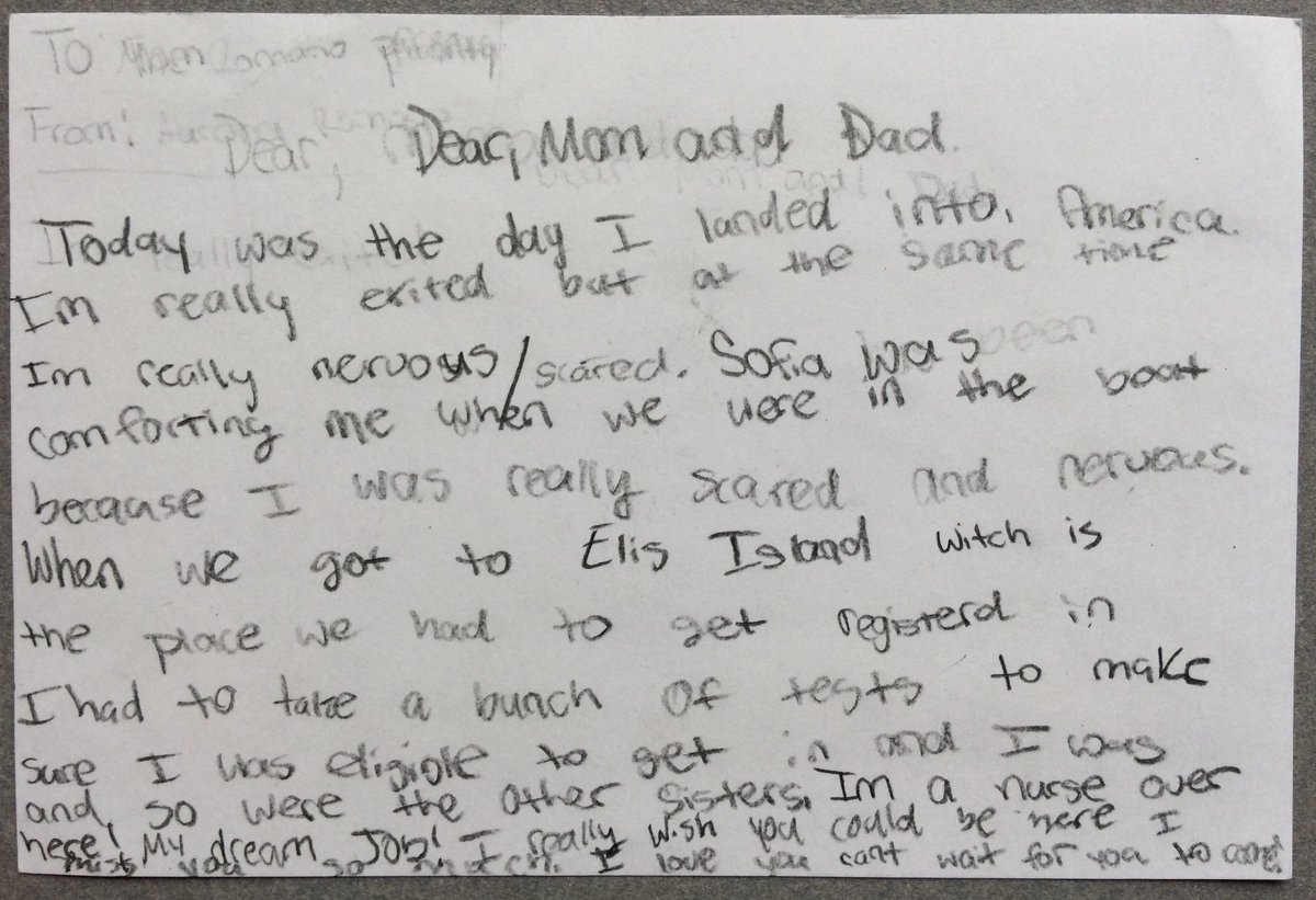 StatueEllisNPS's tweet photo. Parents & Teachers! Have your kids pretend to be an Ellis Island immigrant! Design a postcard and describe their experience (leaving home, traveling, inspection at Ellis, etc.) Share their creation by tagging us 👉@StatueEllisNPS We look forward to seeing the wonderful work! https://t.co/jdrjXA6TYW
