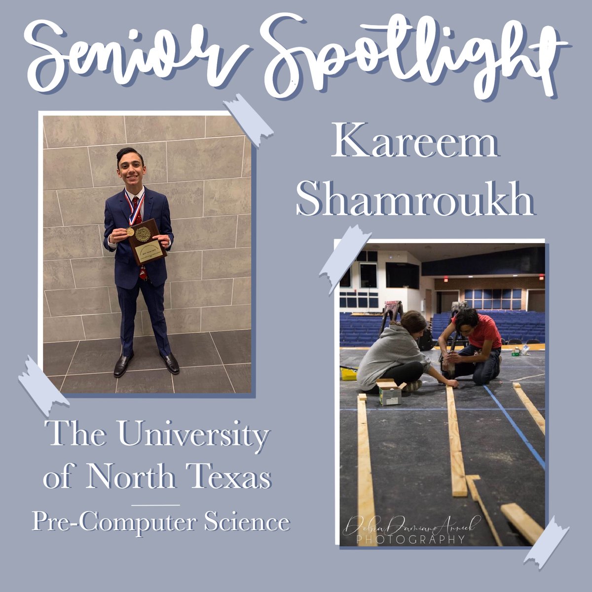 Happy Thursday! And another tribute to one of our seniors!