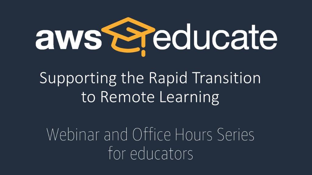 AWS_Edu's tweet photo. Are you an educator seeking strategies for English language learners? On May 8th, join #AWSEducate &amp; @TESOL_Assn’s Morgan Nixon to learn best practices for teaching English learners online. #AWSWebinars https://t.co/38dK5oLOYA https://t.co/TI25wdWnNa