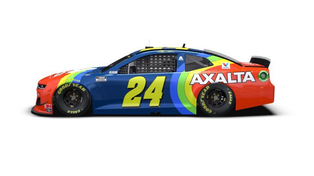 JeffGordonWeb's tweet photo. It’ll be hard to top my last race at North Wilkesboro Speedway, but I’m going to give it a try! 😃

I’ll be racing this @AxaltaRacing rainbow #24 in Saturday’s #ProInvitationalSeries event.

📺: Saturday, May 9th. 3pm ET. @NASCARONFOX.

⬇️

https://t.co/TkWxHDaat5 https://t.co/aSUsTh45Se