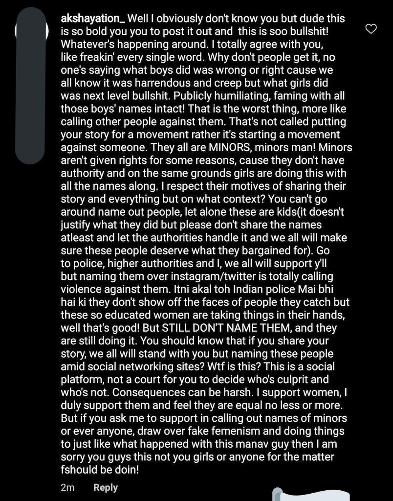 akumarjangra's tweet photo. Consequences when @instagram /@Twitter  becomes court for #justice
Naming them out loud is not putting your story for a #movement, rather it's starting a movement against them.
#boyslockeroom #MeToo https://t.co/9Xh5rU9vtE