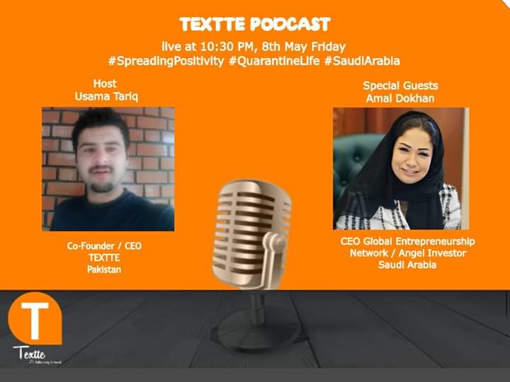 usetextte's tweet photo. #TexttePodcast #8thMay #SaudiArabia
#FBLive on 8th May, Friday at 10:30 PM.
An amazing change maker and an Angel Investor is joining us from #Saudi #Arabia.
#Textte #SpreadingPositivity #Covid #QuarantineLife #StayHomeStaySafe #StayProductive #CoronaTime https://t.co/HOzo8l6VEw