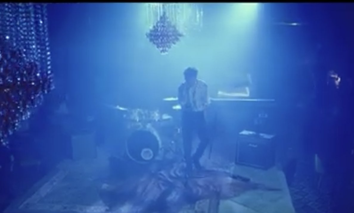 fondofyeo's tweet image. jonghyun in a band ?? WHAT GOES ON 😭 is that a tattoo on his arm?! the cash and hIS HAIR 😫 wow. #NUEST #JR #ImInTrouble
