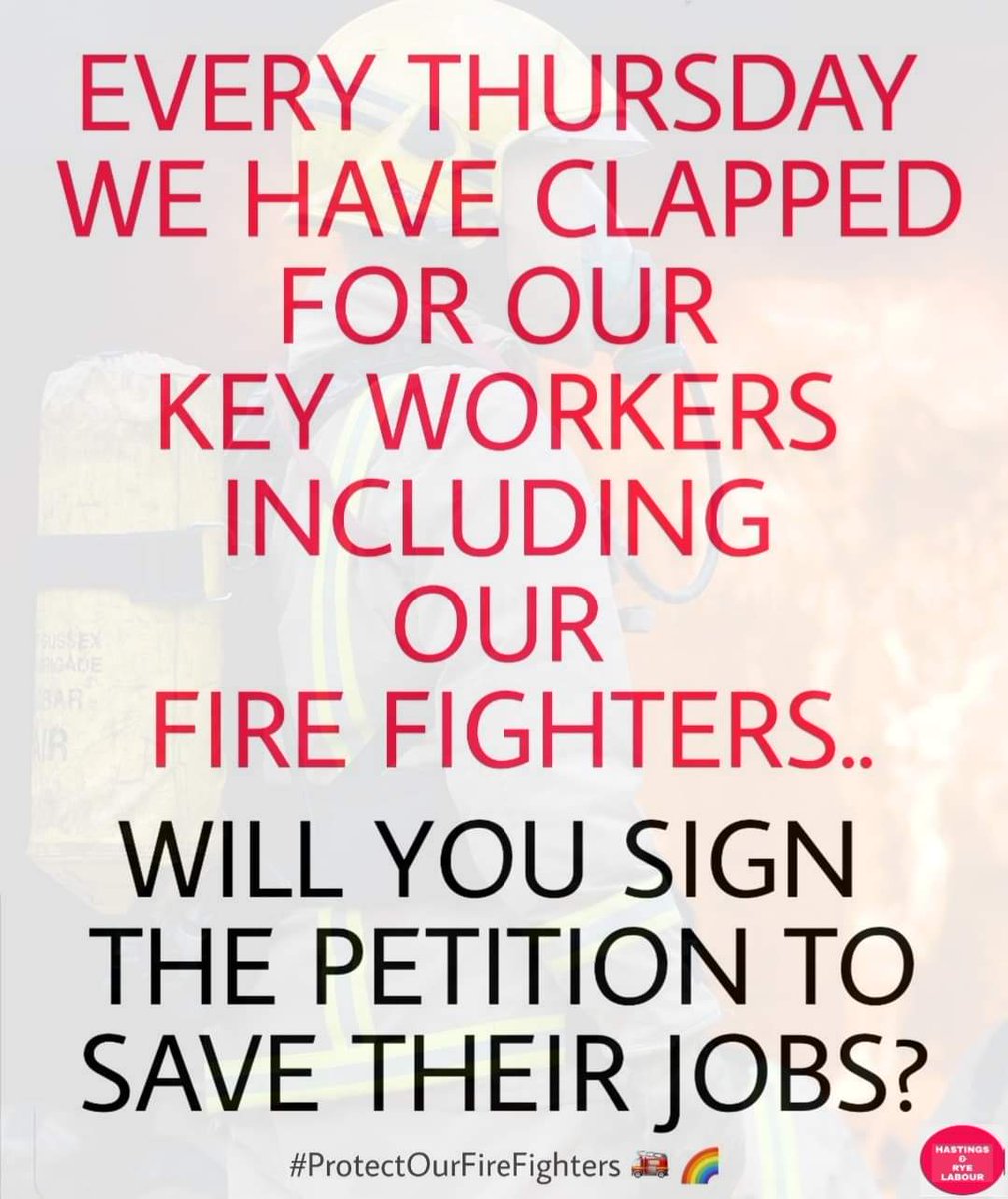 HastingsRyeLab's tweet photo. TODAY people across East Sussex will Clap For Our emergency workers
But at the same time as we clap, East Sussex fire authority are planning to cut our fire service.
#ProtectOurFireFighters π¨βπ #ProtectOurFireService π
#StandTogether πΉπ
https://t.co/3UcET5q7fI @fbunational https://t.co/vV3Yf5bHkV