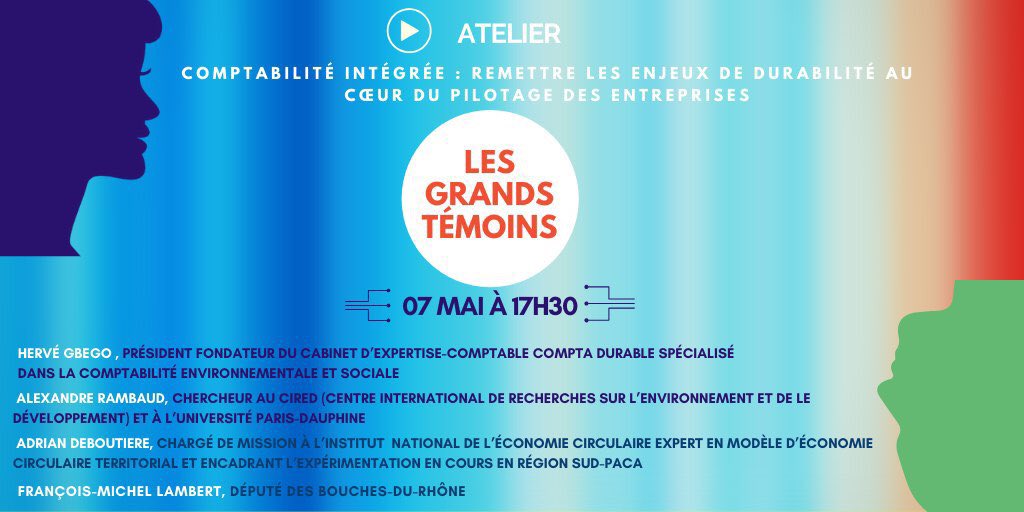 🔴 C’est parti pour l’atelier "Comptabilité intégrée : remettre les enjeux de durabilité au cœur du pilotage des entreprises" avec #HervéGbebo, #AlexandreRambaud, #AdrianDeboutiere.

Animation <a href="/fm_lambert/">FM LAMBERT</a> 

Connexion
Zoom us02web.zoom.us/j/82028550441
YouTube youtube.com/watch?v=rNTQ4_…