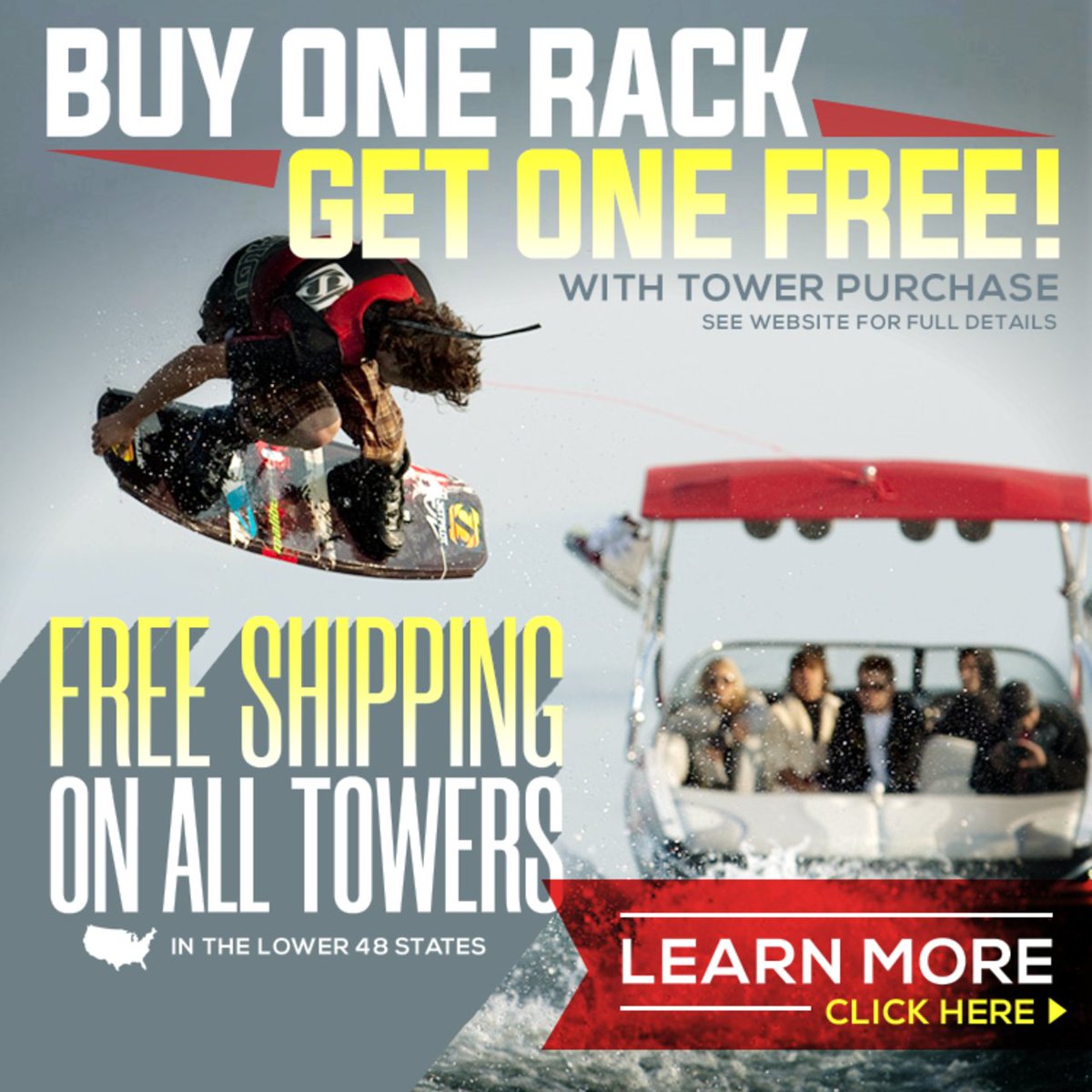 AWakeboarding's tweet photo. Wakeboard Towers Lockdown Special! Tower Rack BOGO!
Hurry! Save hundreds on selected tower models while the offer lasts...
#aerialwakeboarding #wakeboard #wakesurf #wakeboardtower #boattrader
https://t.co/d8oGpZRSdJ https://t.co/ysYiz2DNSQ