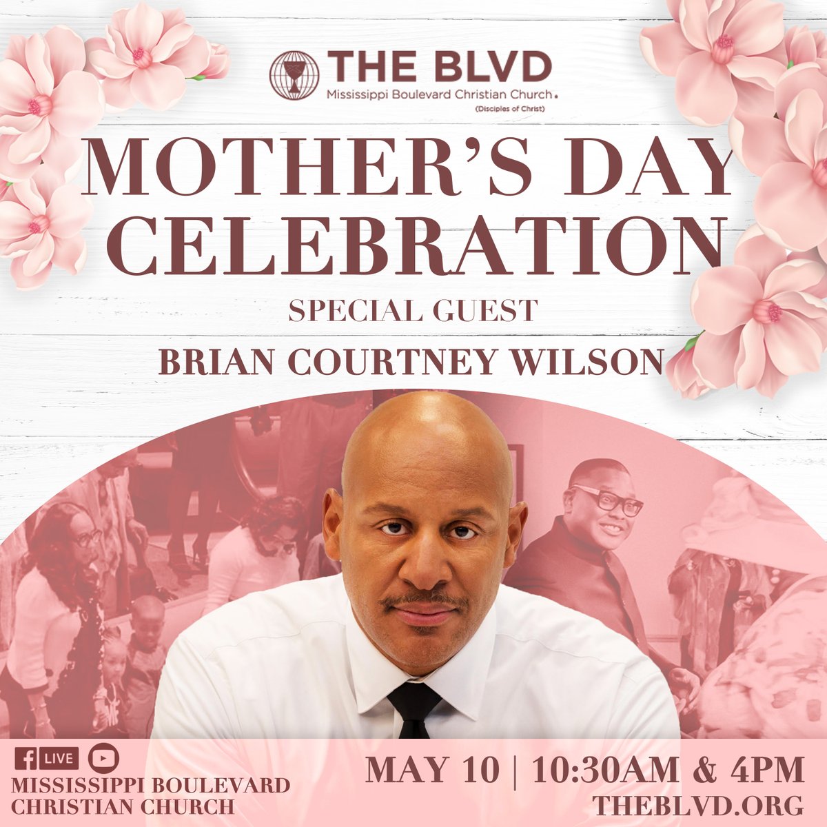 We're incredibly excited to celebrate our MOTHERS of the BLVD this Sunday with a special guest, <a href="/BCourtneyWilson/">BrianCourtneyWilson</a>!

Make plans to join us online at 10:30 a.m. or 4 p.m. Sunday.