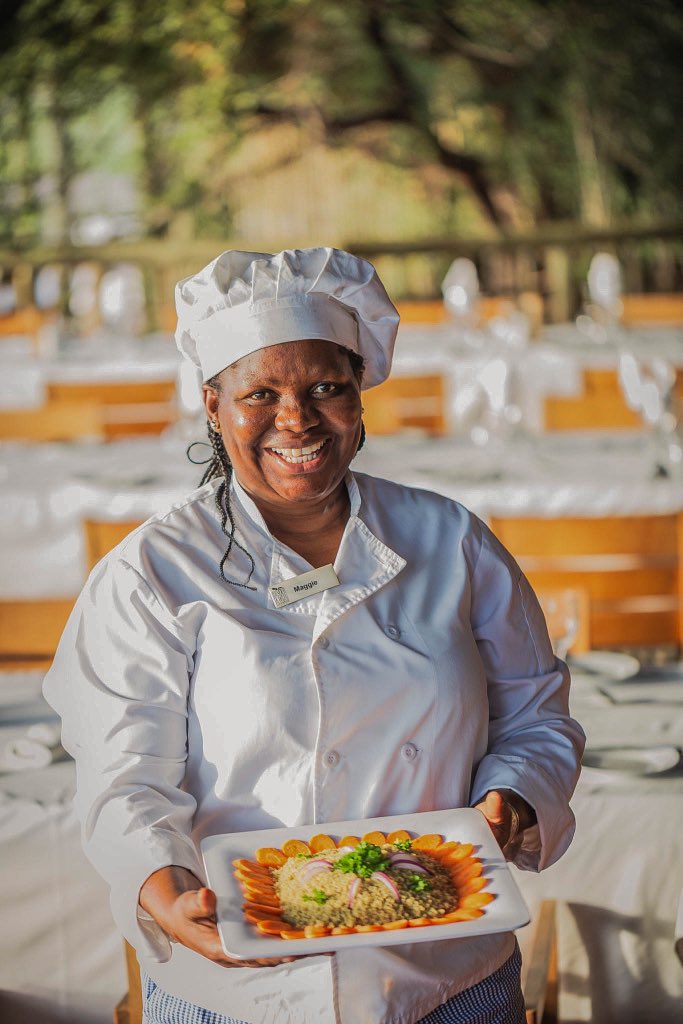 Maggie from Savute Safari Lodge is a very special staff member as her personal success story is inspiring. Maggie worked tirelessly to move from housekeeping to her dream job, cheffing! 

Developing human potential is our aim &amp; Maggie is a credit to that! 

#DesertDelta #Botswana