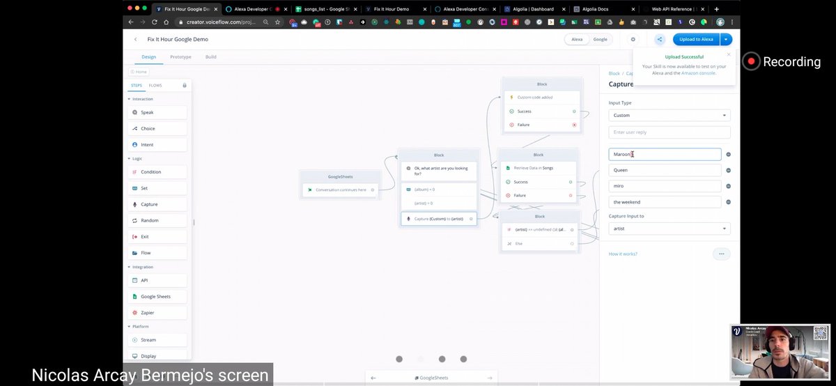 LakshyaTyagi24's tweet photo. @voiceflow: Fix it Hour with Nico
@voiceflowio #voicefirst #vfindia
Amazing sessionπ₯π₯ https://t.co/O8tVLP8hDJ
