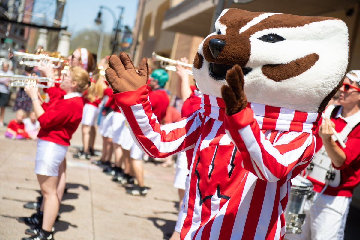 BuckyOnParade's tweet photo. Happy 2-year anniversary of Bucky on Parade unveil day! ❤️

Join us on FB LIVE at noon today for a look back on this special summer with Kate Dale, VP of Marketing and Brand Strategy at Destination Madison (and Bucky on Parade project lead) &amp; @johnstofflet of @nbc15_madison. https://t.co/6JxEbxS8WK