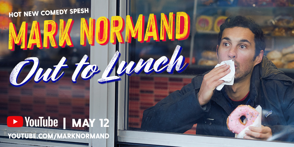 marknorm's tweet photo. "Out to Lunch" on 5/12 folks. Comedy! https://t.co/ddYPIvAEo6