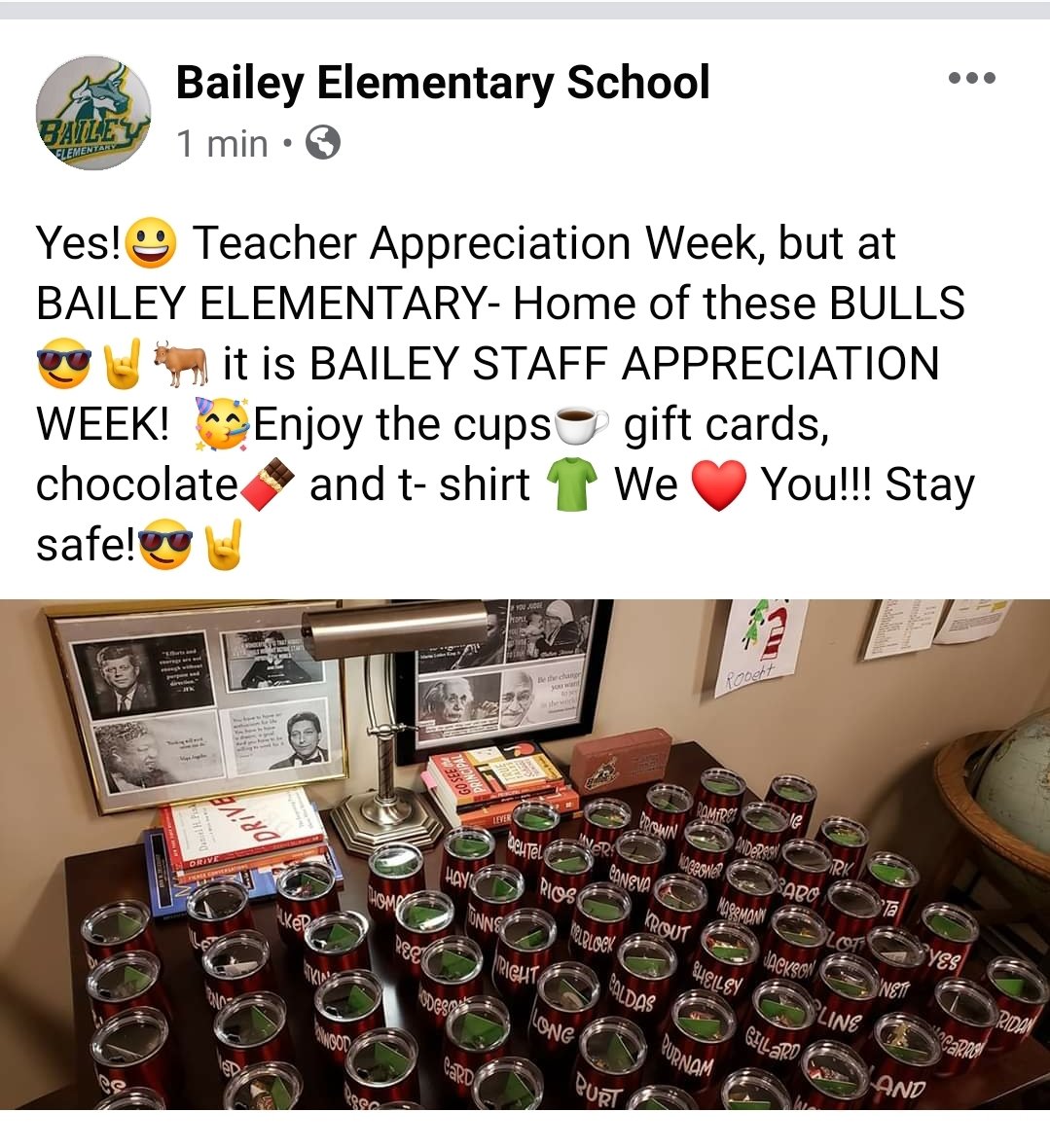 BAILEY ELEMENTARY
👦🏻👧🏾🧑👨🏿👩🏽👨🏻‍🦰👩‍🦰- 
HOME of the BULLS!!!🐂🤘😎 
We LOVE ❤❤❤ our STAFF!!! <a href="/AddisonGDavis/">Addison Davis</a> <a href="/smorrishcps/">Sharon Morris</a> <a href="/DennisJamesMayo/">Dennis Mayo</a> <a href="/HCPSArea5/">HCPS Area 5</a> <a href="/hcpsBailey/">Bailey Elementary</a> <a href="/CarValdez74/">Caroline Valdez</a> <a href="/KWillis_SDHC/">Kristin Willis</a>