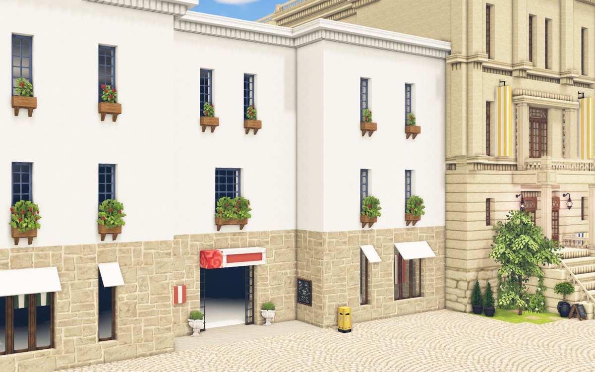 ちくわおいしい على تويتر 新古典様式の図書館 縦ハーフで付け柱がうまく表現できた気がします お隣は銀行 この色合いはsparkasseですね 人を選ぶネタ 某sparkasseで口座もってた クロスターシュリムブルク Cocricot Minecraft T Co Uwjn64zv8m