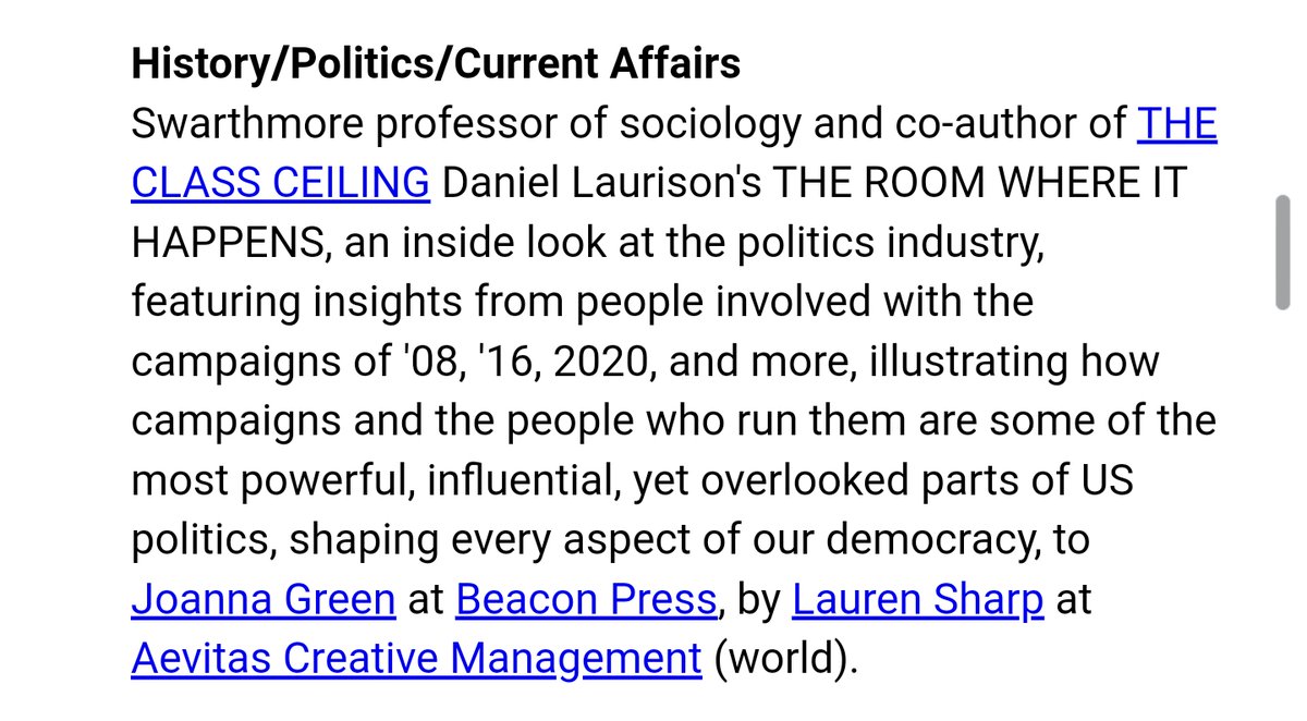 Daniel_Laurison's tweet photo. I just tweeted some domestic accomplishments but here's some big professional news: my book on campaign professionals, The Room Where it Happens, will be published with @BeaconPressBks. https://t.co/85KUe2qrBf