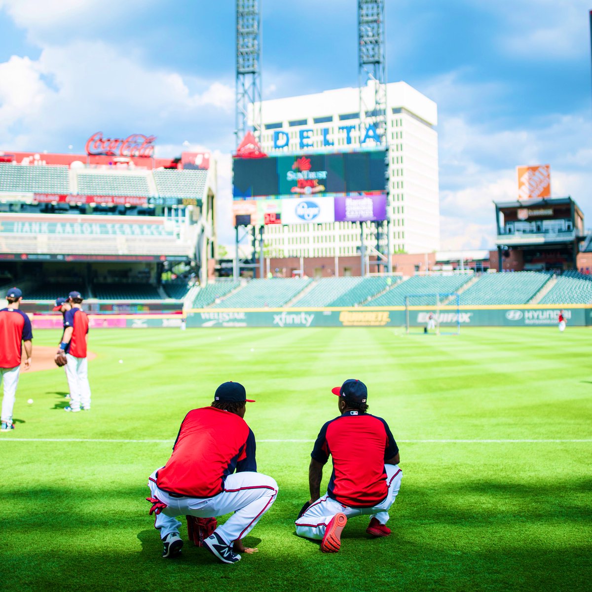 Braves's tweet photo. Patiently waiting. https://t.co/Ws12Wcr7GS
