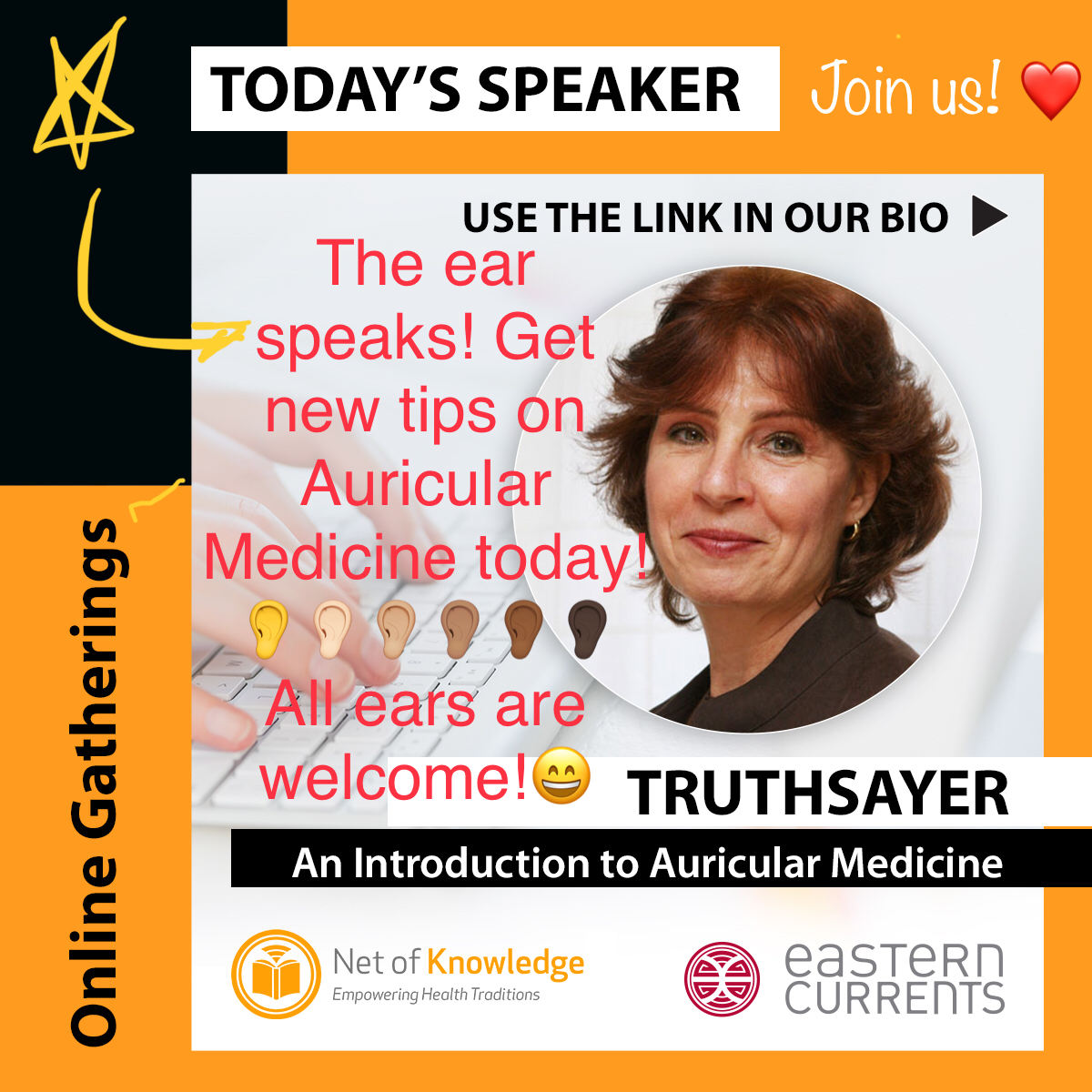 EasternCurrents's tweet image. Examining the ear can give more info than the patient’s 40 min intake! To learn why... tune your ears 👂🏻👂🏽👂🏼👂🏾in  today!... 👍🏻☯️❤️Join at the link below: ow.ly/xyI350zyMEn