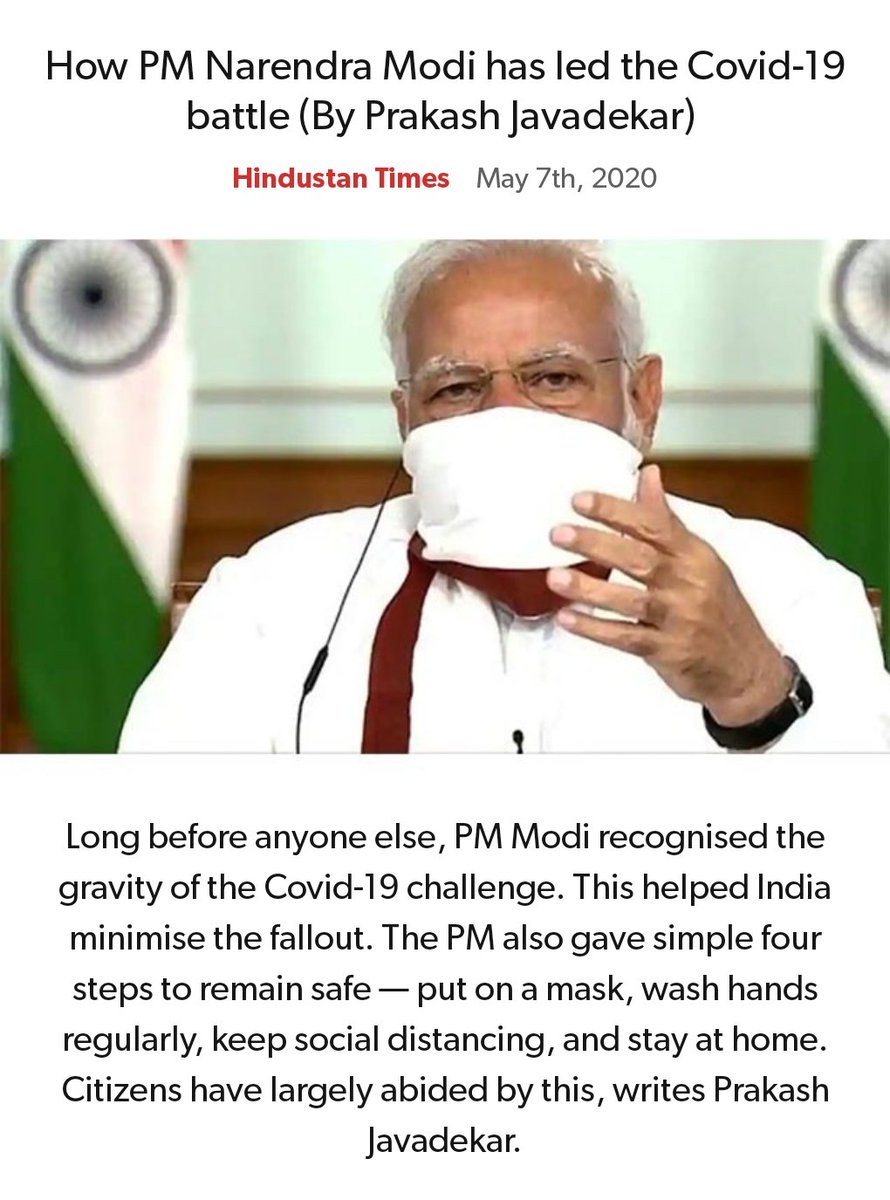 narendramodi_in's tweet photo. How PM @narendramodi has led the Covid-19 battle, writes Union Minister @PrakashJavdekar
https://t.co/GjVwkyzpR6 

via NaMo App https://t.co/ALzXz1pTvS