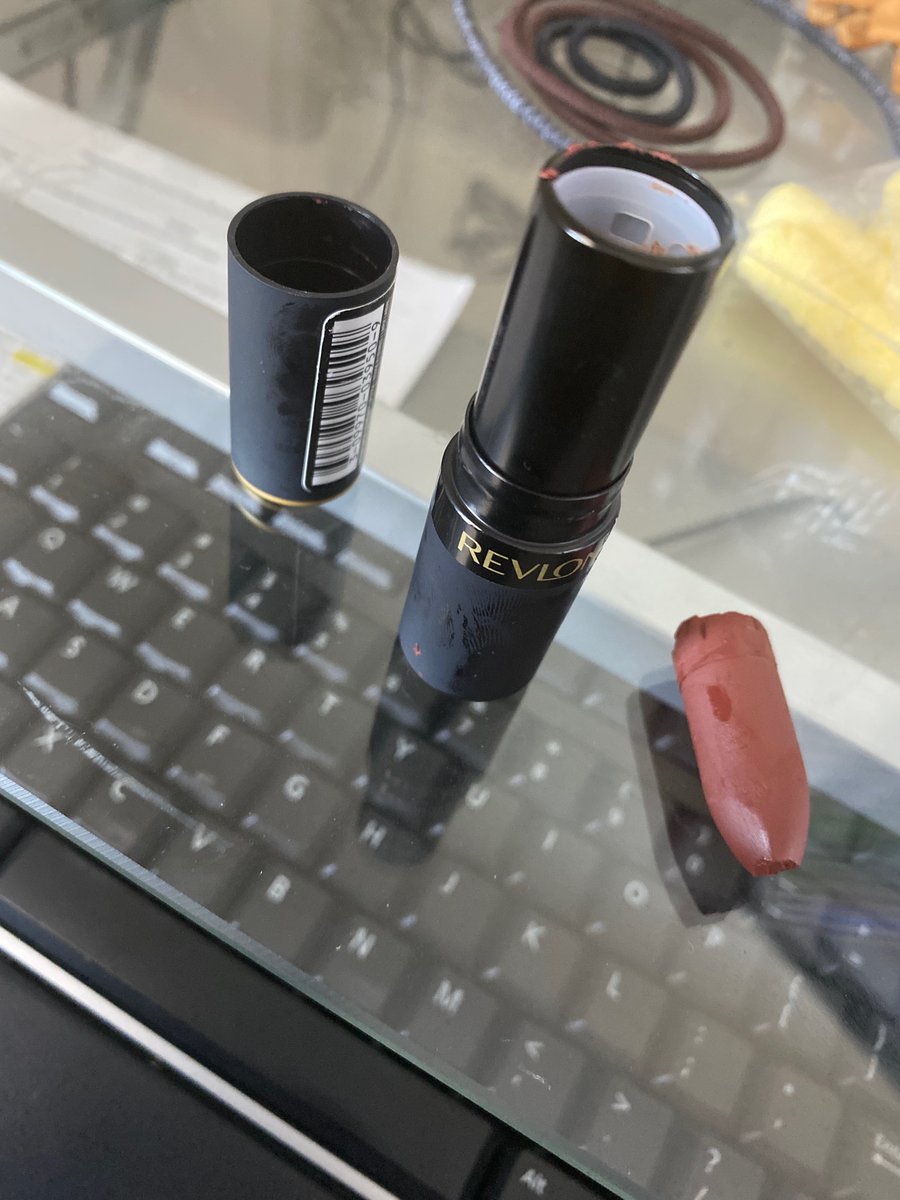ItsADifferentMo's tweet photo. Hello @revlon !! I went to literally 5 stores searching for this lip and ended up ordering it from @Target !! Whooop! It was just delivered like this though... HELP!!! https://t.co/dwhQ9EsVDD