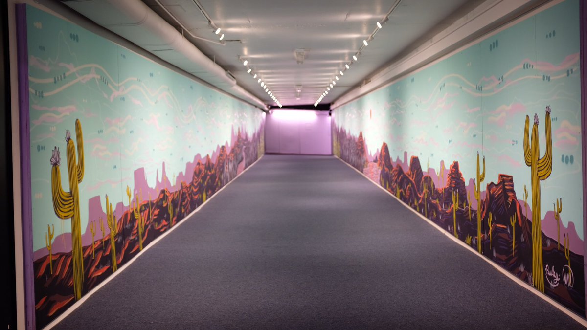 <a href="/TalesUnveiled/">Tales Unveiled</a> <a href="/VisitOKC/">Visit OKC</a> Hidden indeed! The #UndergroundOKC is a series of tunnels and skywalks that connect many downtown buildings and parking garages. You can experience photo galleries and art installations throughout the mile long system. #SeeOKC #NTTW20 #SpiritOfTravel 

downtownokc.com/underground/