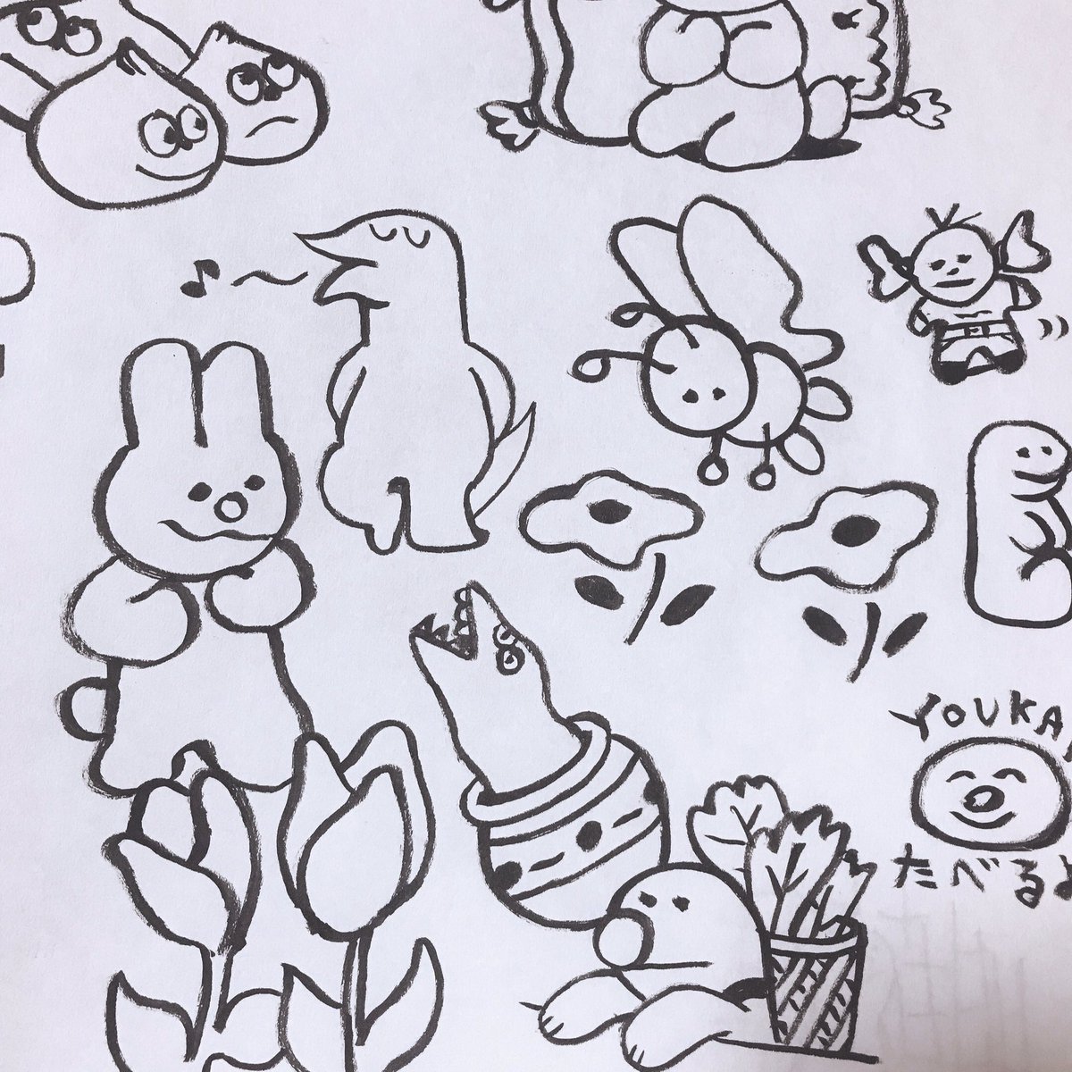スケッチブック落書き 