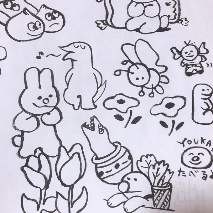 スケッチブック落書き 