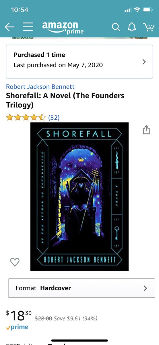 whatcassread's tweet photo. Second quarantine purchase!! Has anyone started on this one yet???
#Shorefall #Booktube #BooktubeSFF @robertjbennett https://t.co/XTlozWeb4z