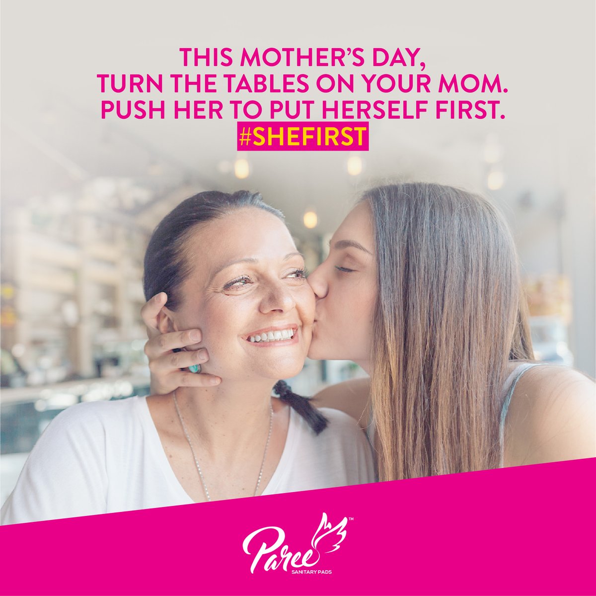 PareeGirl's tweet photo. Every year the second Sunday of May is celebrated as #MothersDay. We say, why not every day?
Starting today, urge your #mom to prioritise herself and her #health before anything else, because #SheFirst.
#YaarMummy #Mother #Paree #123WetnessFree #Mummy #PareeHeavyFloChampion https://t.co/i38D8CoFWH