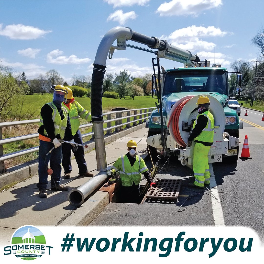 SomersetCntyNJ's tweet photo. Here’s to our Roads & Bridges crews, who are keeping our roadways safe for when we all return to work – thank you! #myscnj #workingforyou https://t.co/mWUIPjx5gA