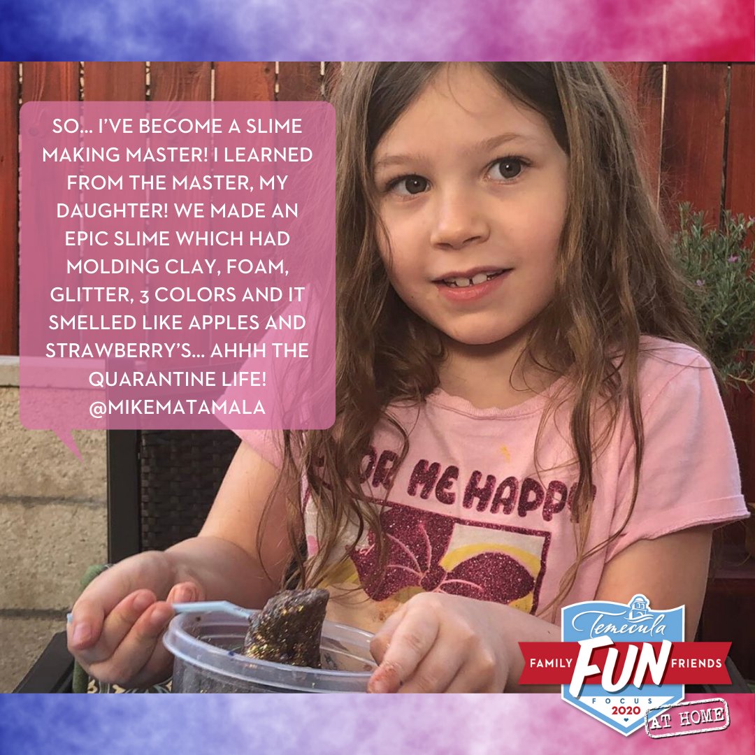cityoftemecula's tweet photo. #TemeculaFunThursday
This week, our community picked lemons, made apple/strawberry- scented slime, painted Baby Yoda, enjoyed the #Temecula Sun, and so much more!
Want to get a shout out next week? Tag
@CityofTemecula
& #TemeculaFUNatHOME #TemeculaFUN https://t.co/awcIxmwEq0