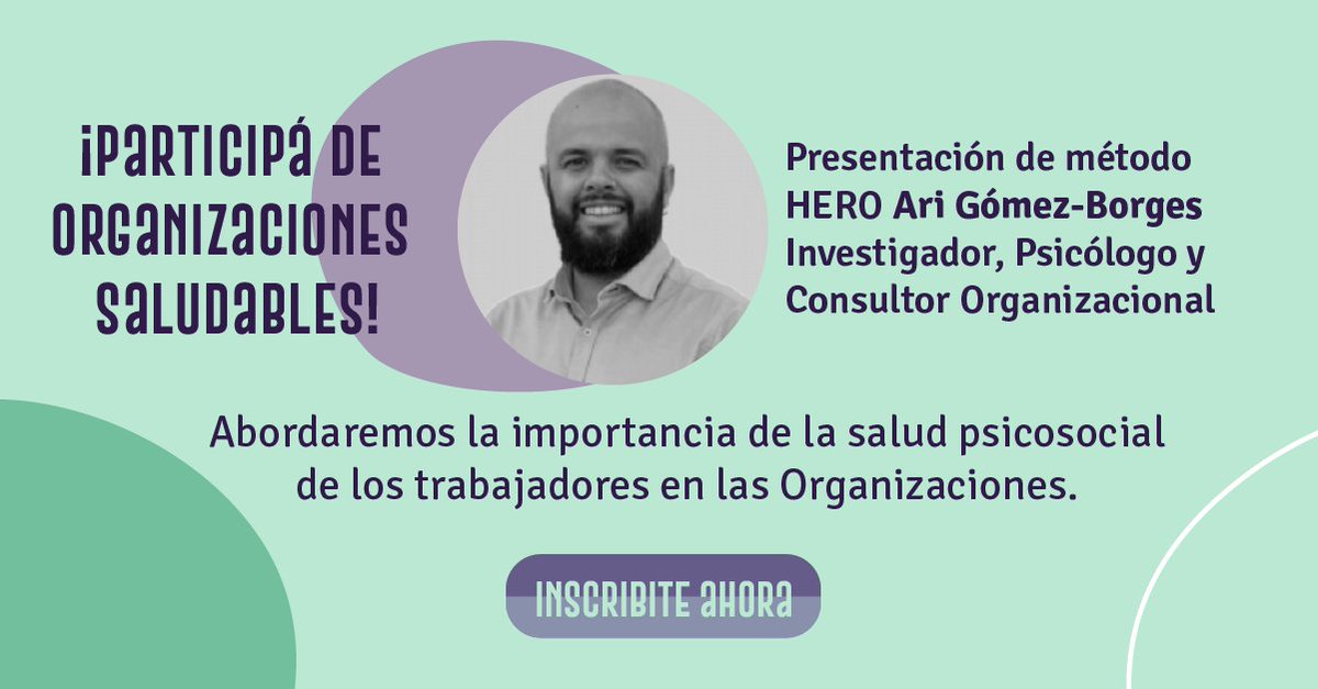 ImMissHack's tweet photo. ¡Mañana comienza un nuevo #WebinarGratuito llamado Organizaciones Saludables y tenés que formar parte!

Participá 👉https://t.co/dlKel0kW4o

Apoya: @ADPUGH_UY https://t.co/eQyLsW6fyo