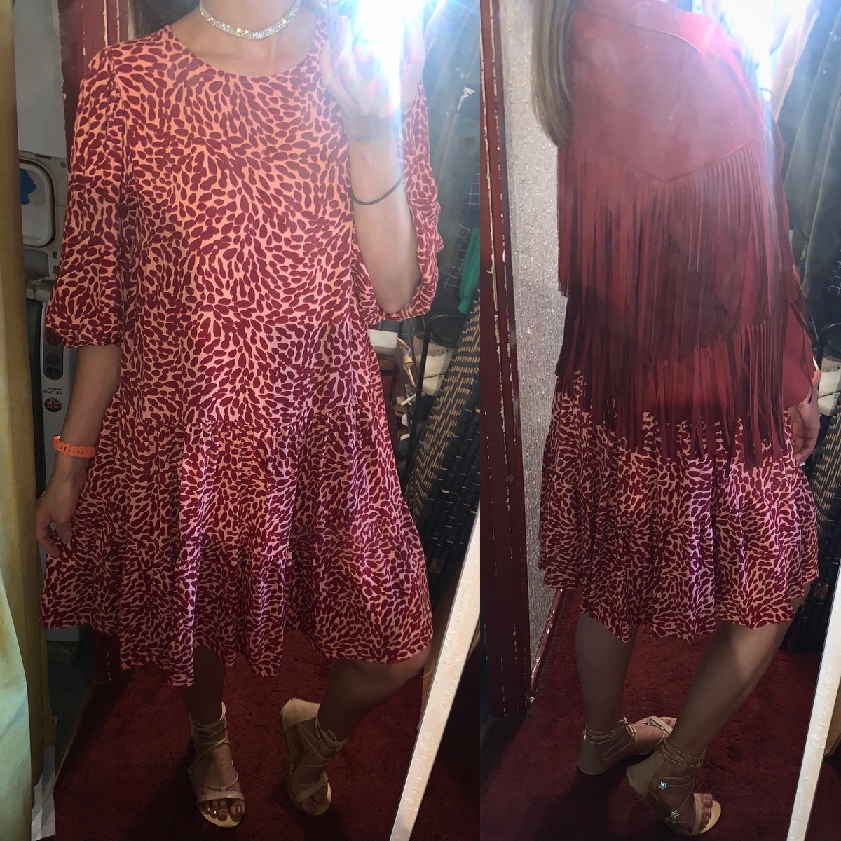 TahraMalik's tweet photo. 💃🏻 #feelingit #cuteoutfit #dress #reddress #tasseljacket #westernstylejacket #summervibes https://t.co/kAotfAS543