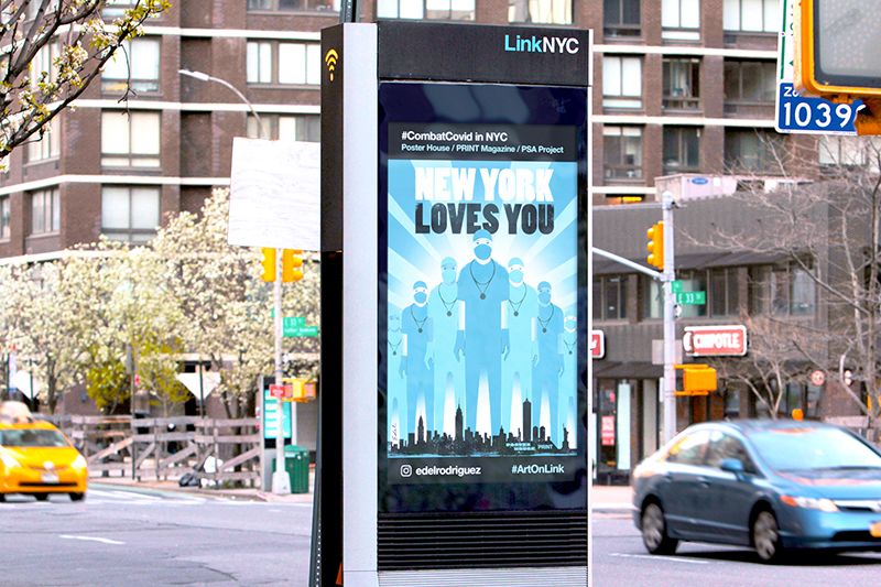 printmag's tweet photo. #CombatCovid: Design takes over Times Square and New York, featuring the work of Paula Scher, @edelstudio, @mrseaves, @zzdesign, @MairaKalman and more: https://t.co/mA3HUXn3QO https://t.co/LHwFj25fKC
