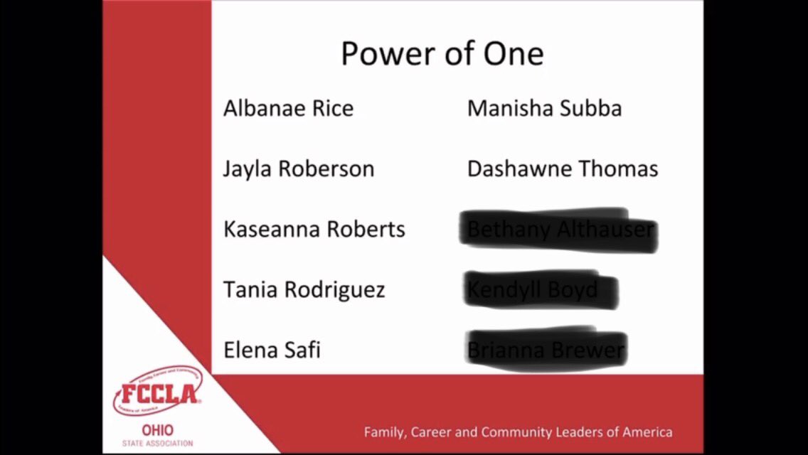 Awesome to see more of our kids recognized for their hard work this year! These kids earned their Power of One by setting and meeting their goals to better themselves, their families, and their communities! @FCCLAOhio @AkronNorthHS  #WePointNorth