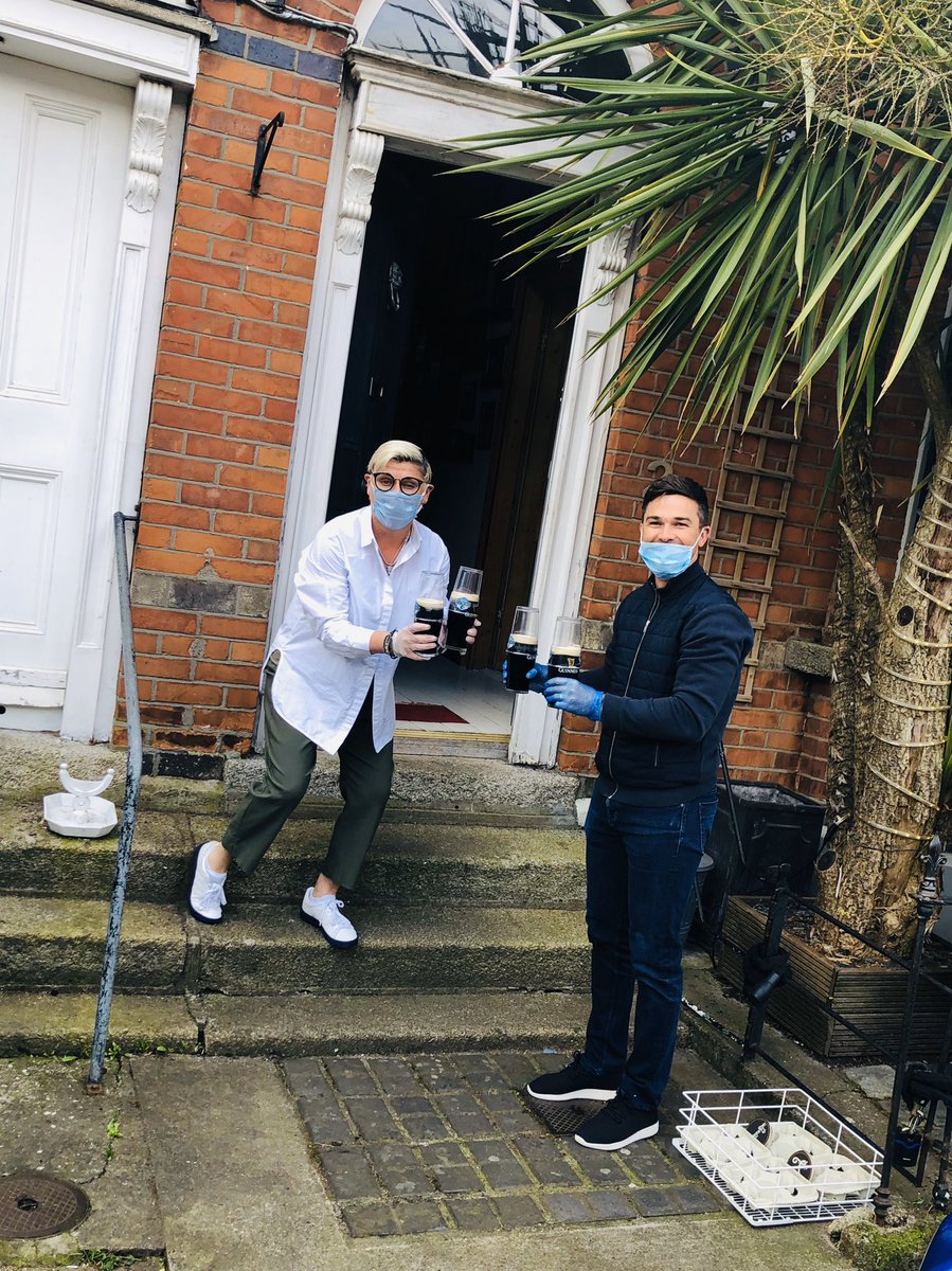 LasTapasDeLola's tweet photo. When the boys from @dublinlandmark surprise us with a pint #homedeliveries Order now from @dublinlandmark Smooth & deeelish! Just like Vanessa adores! πβ€οΈ #lastapasdelolaathome #loveourneighbours #communityspirit #communitypints https://t.co/jpbkcKgf2J