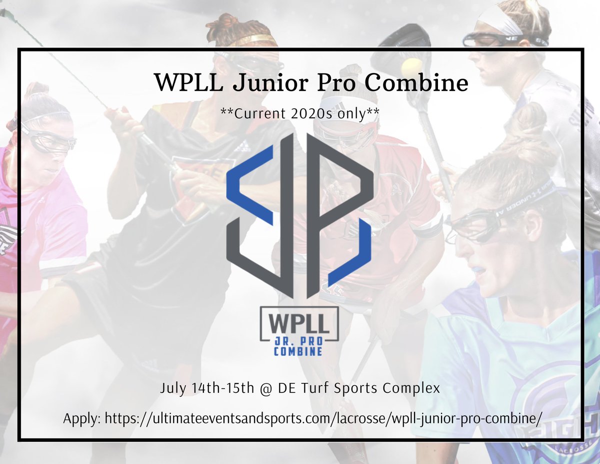 UltEventsSports's tweet photo. 2020s only. July 14-15th. DE Turf. APPLY NOW! #WPLLJrProCombine #2020s #TrainWithPros https://t.co/w62YZvxZiT
