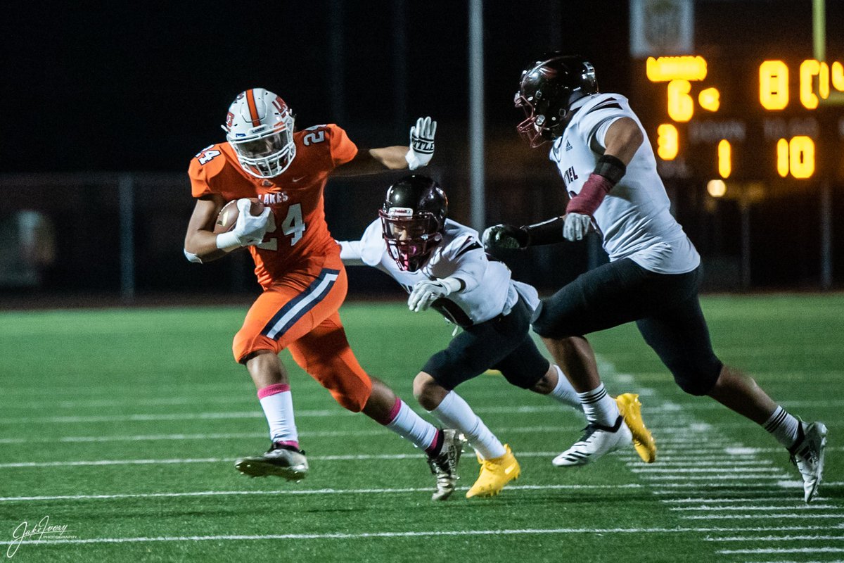LakesFB's tweet photo. Honoring our football seniors. Today’s senior shoutout goes to  @_rafimbuja_ . We wish you the best as you continue your journey.  “Once a Lancer, Always a Lancer” #OrangeCrush https://t.co/HHY32CZ5EB